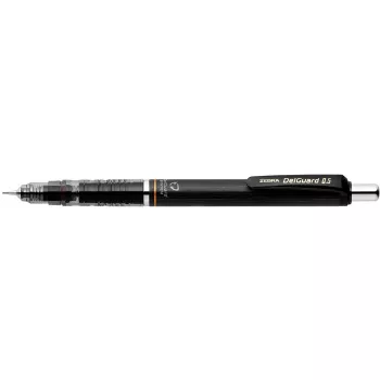Nyomósirón, 0,5 mm, ZEBRA "DelGuard", fekete