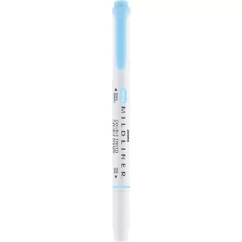   Szövegkiemelő, 1,0/3,5 mm, kétvégű, ZEBRA "Mildliner Fluorescent", kék