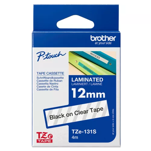Brother TZe-131S 12 mm széles 4 m hosszú szalagkazetta