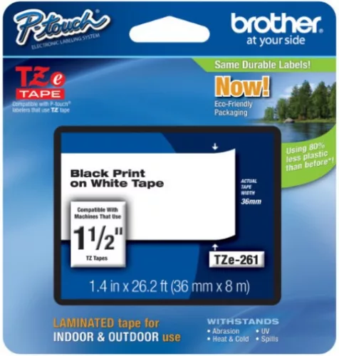 Brother TZe-261 36 mm széles 8 m hosszú szalagkazetta