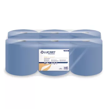   Kéztörlő, tekercses, 1 rétegű, LUCART, "Easy Blue", kék