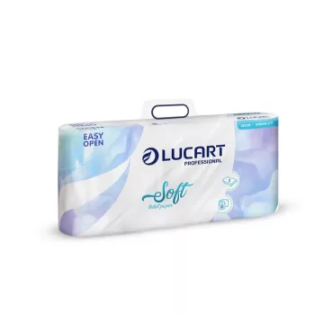   Toalettpapír, 2 rétegű, kistekercses, 10 tekercs, LUCART "Soft", fehér