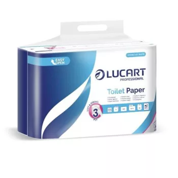   Toalettpapír, 3 rétegű, kistekercses, 24 tekercs, LUCART "Cash and Carry Strong 3.24", fehér