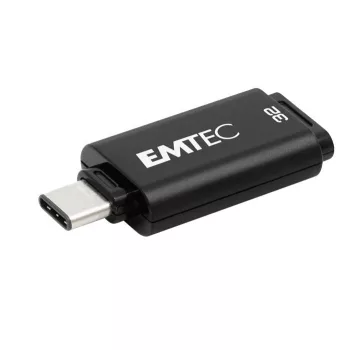   Pendrive, 32GB, USB-C 3.2, EMTEC "D400 Type-C", fekete