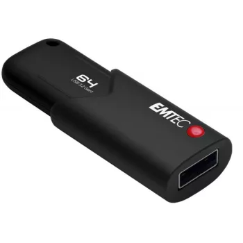   Pendrive, 64GB, USB 3.2, titkosított, EMTEC "B120 Click Secure"