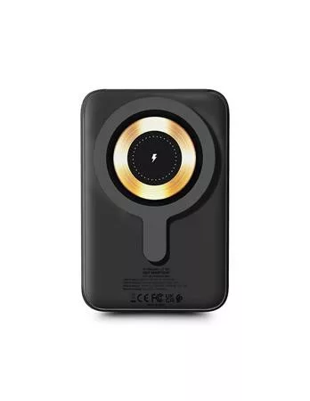 Power bank, mágneses (vezeték nélküli), 10.000mAh, URBAN FACTORY, szénfekete