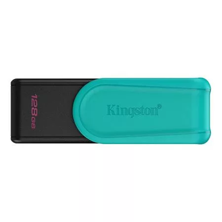 Pendrive, 128GB, USB 3.2 Gen1, KINGSTON "DataTraveler Exodia S", fekete-türkiz