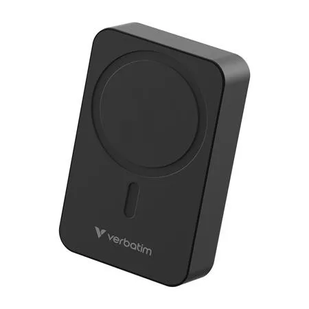 Power bank, mágneses (vezeték nélküli), 20.000mAh, VERBATIM "Charge n Go Essentials", fekete
