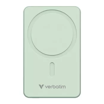   Power bank, mágneses (vezeték nélküli), 10.000mAh, VERBATIM "Charge n Go Essentials", zöld