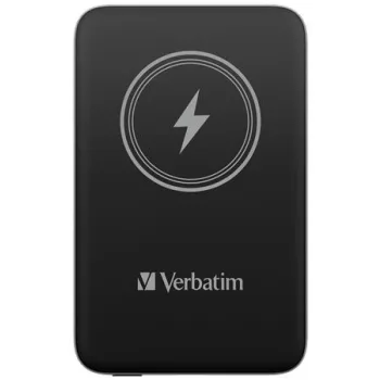   Power bank, mágneses (vezeték nélküli), 10.000mAh, VERBATIM "MCP-10, fekete