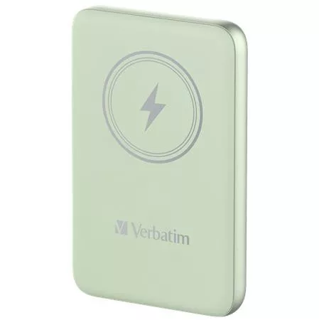 Power bank, mágneses (vezeték nélküli), 10.000mAh, VERBATIM "MCP-10, zöld