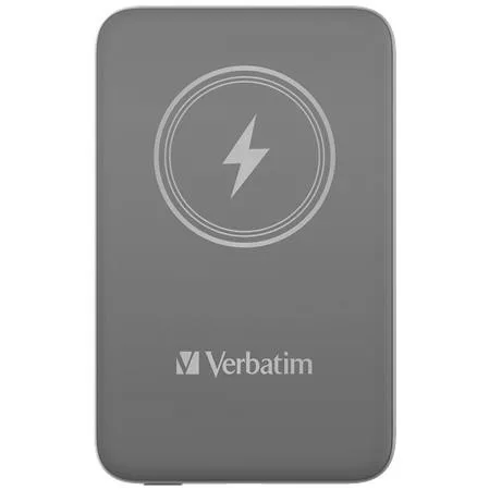 Power bank, mágneses (vezeték nélküli), 10.000 mAh, VERBATIM "MCP-10, szürke