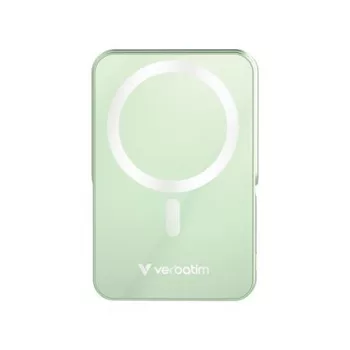  Power bank, mágneses (vezeték nélküli), 10.000mAh, VERBATIM "Charge n Go", zöld