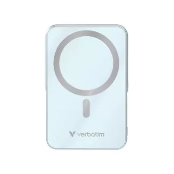   Power bank, mágneses (vezeték nélküli), 10.000mAh, VERBATIM "Charge n Go", kék