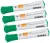 Táblamarker, kúpos hegyű, 2 mm, 10 db, NOBO "Glide", zöld