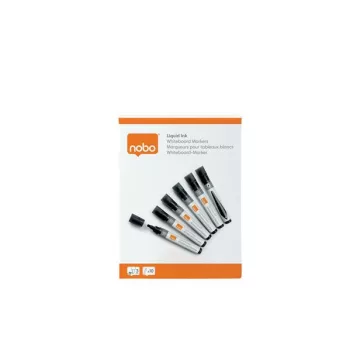   Táblamarker, folyékonytintás, kúpos, 1-3 mm, NOBO, fekete